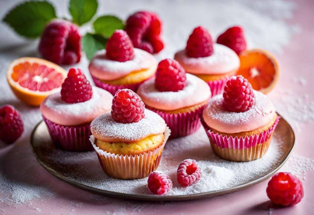 Recette de cupcakes rosé framboise et pamplemousse : saveurs de Provence