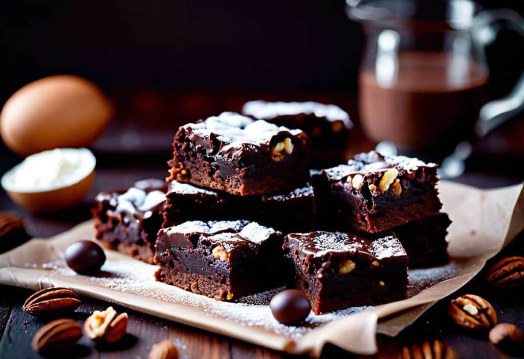 Recette incontournable : brownies double chocolat et noix délicieux
