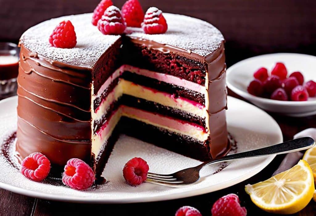 Layer Cake au chocolat et framboise : recette facile et gourmande