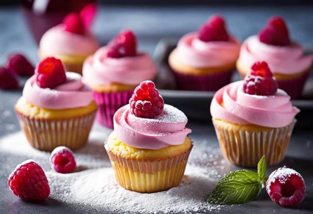 Recette de cupcakes au rosé de Provence : framboise et pamplemousse