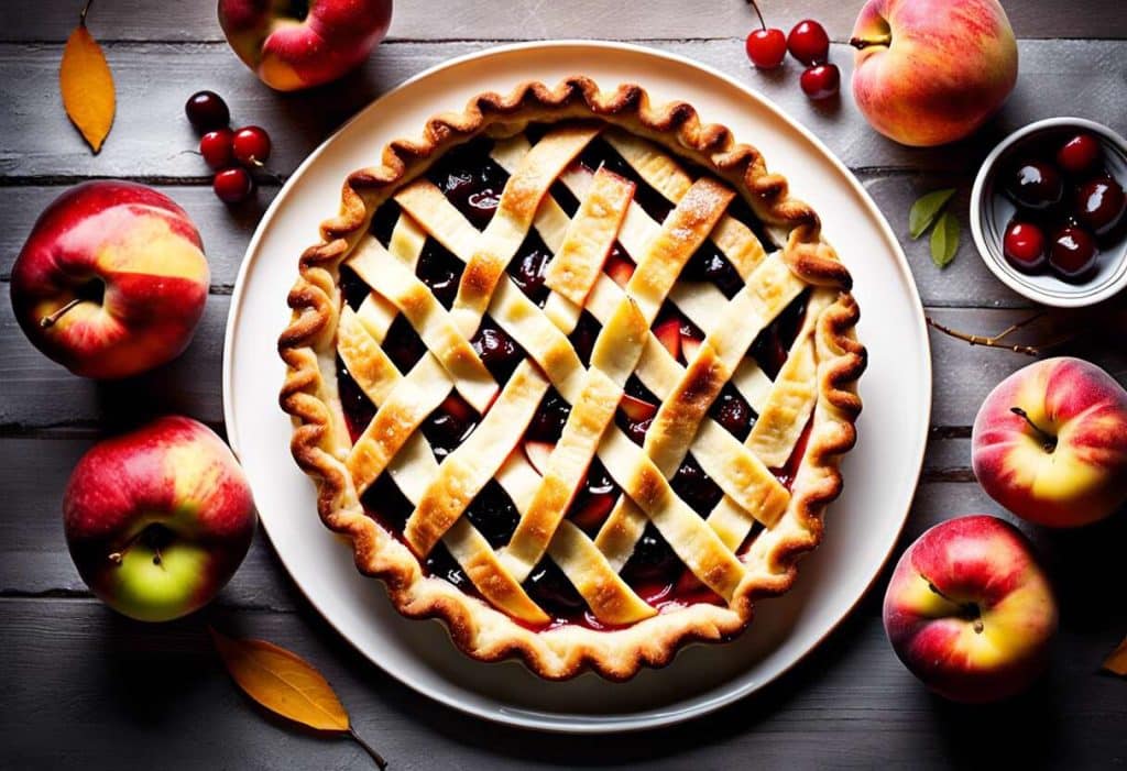 Recette facile : tarte aux pommes, pêches et cerises - Saveurs d'automne