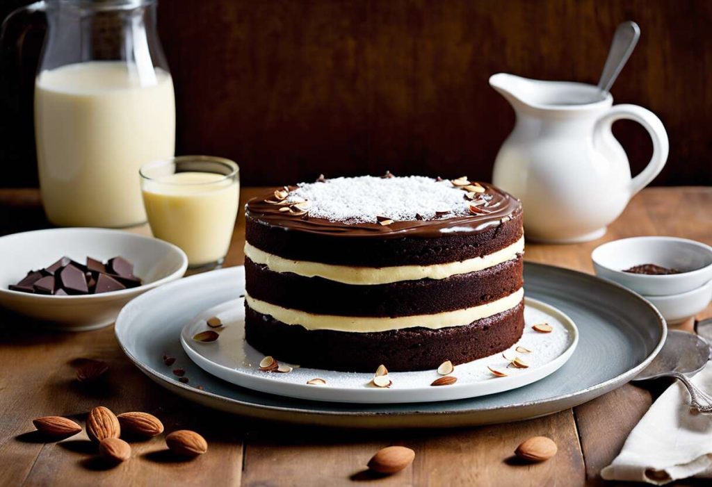 Recette de layer cake au chocolat et amandes : gourmandise assurée !