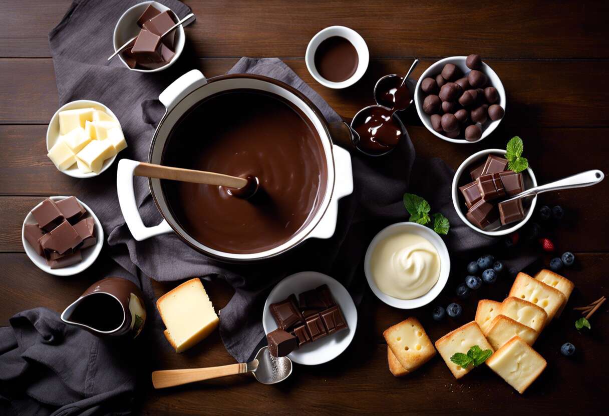 Fondue au chocolat : préparation rapide pour soirées conviviales