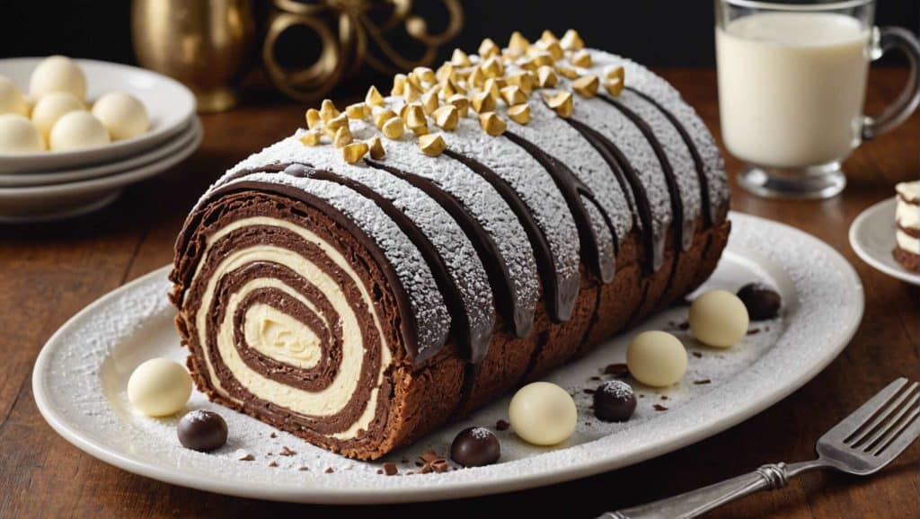 Bûche vanille-chocolat : recette facile pour un dessert festif