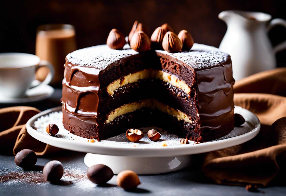 Recette facile de cake au chocolat et noisettes : saveurs gourmandes garanties