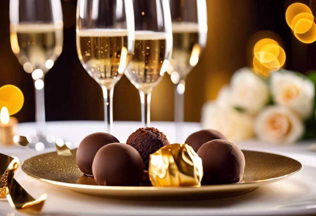 Truffes champagne allier luxe gourmandise