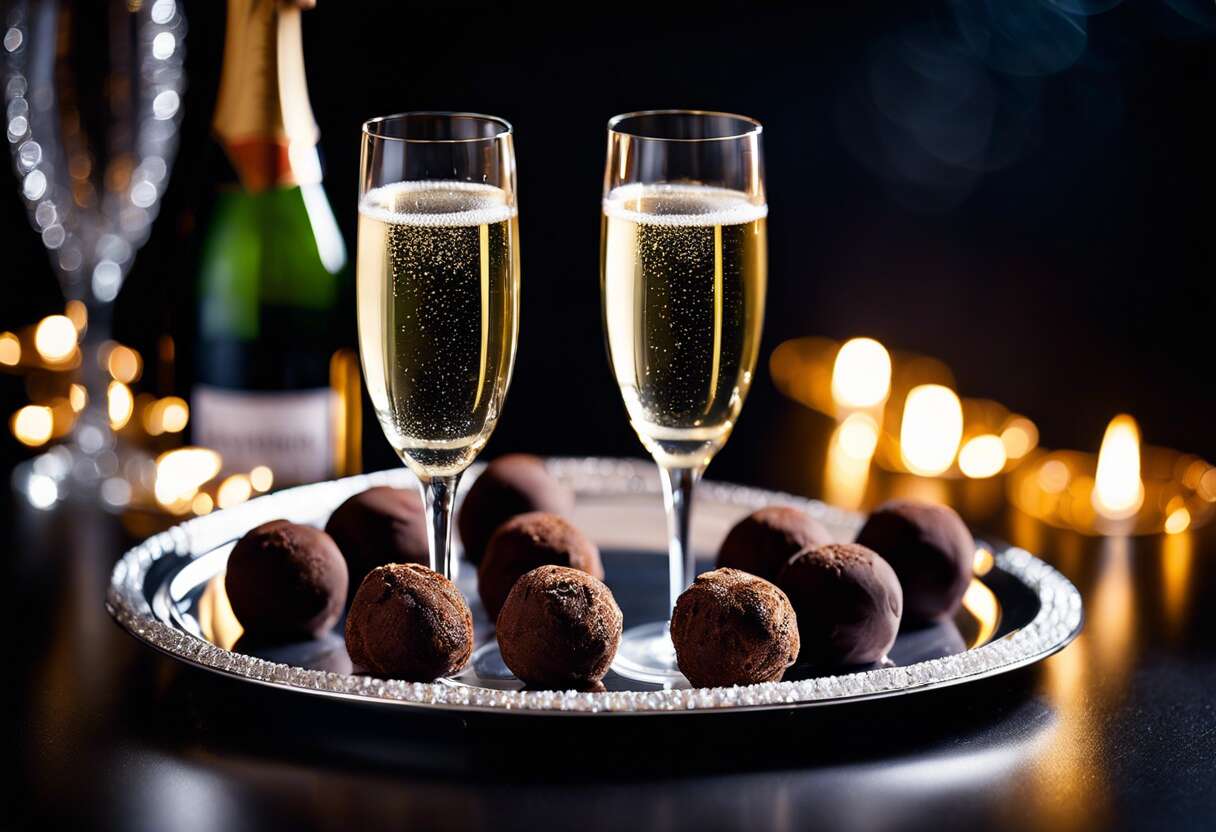 Truffes champagne allier luxe gourmandise