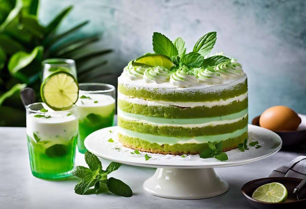 Recette de layer cake façon Mojito : fraîcheur et gourmandise garanties