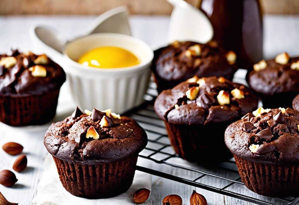 Muffins chocolat-noisettes, solution simple pour grandes tablées