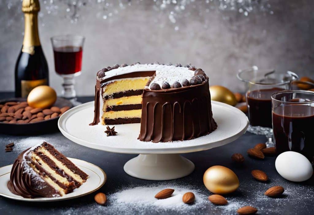 Number Cake Vanille Chocolat recette Festive pour Nouvel