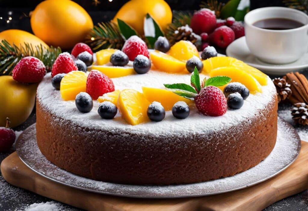 Gâteau Nouvel 2024 recette Vanille Fruits Exotiques
