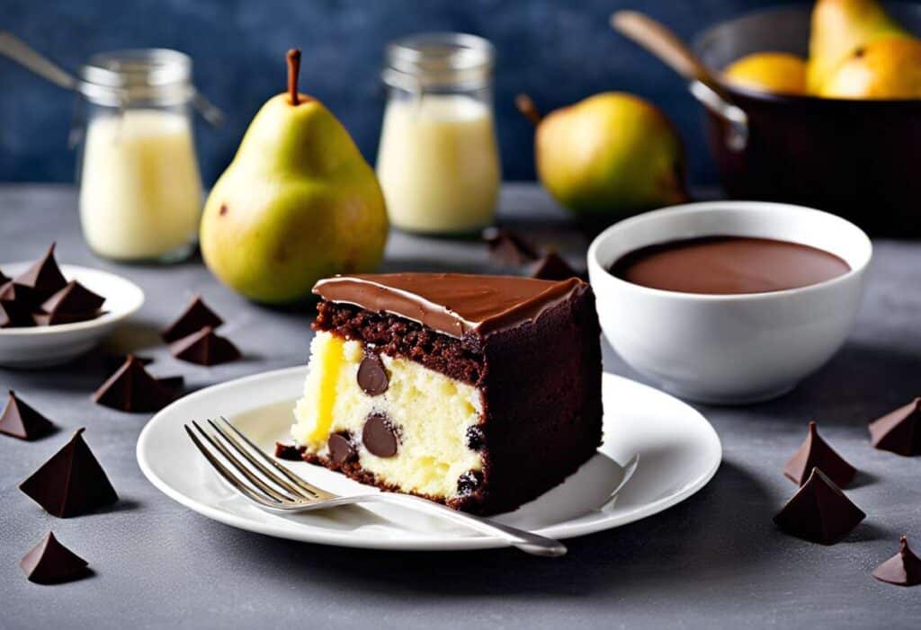 Recette facile gâteau panda poire chocolat