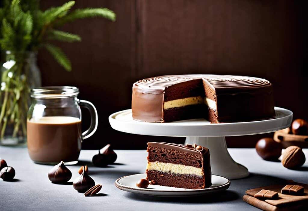 Gâteau chocolat lait crème marron recette gourmande