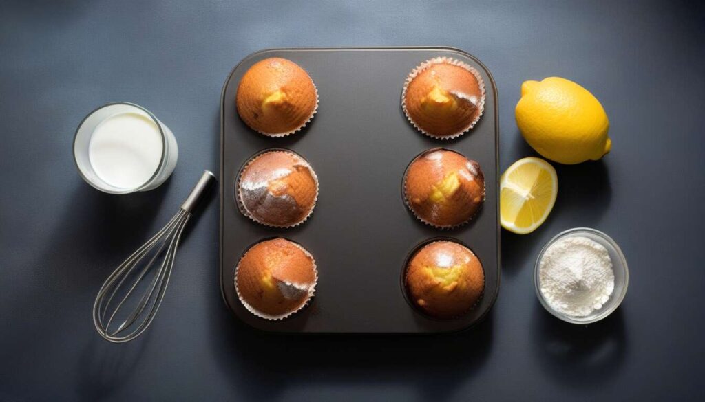 Muffins au citron et cœur fondant : recette gourmande