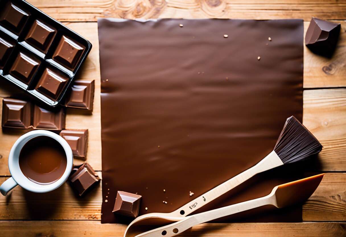 Décor en chocolat : comment réaliser un tube quadrillé facilement