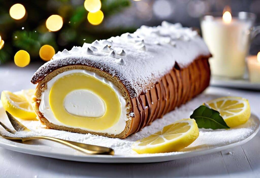 Recette de bûche de Noël au citron meringué : un dessert festif et acidulé